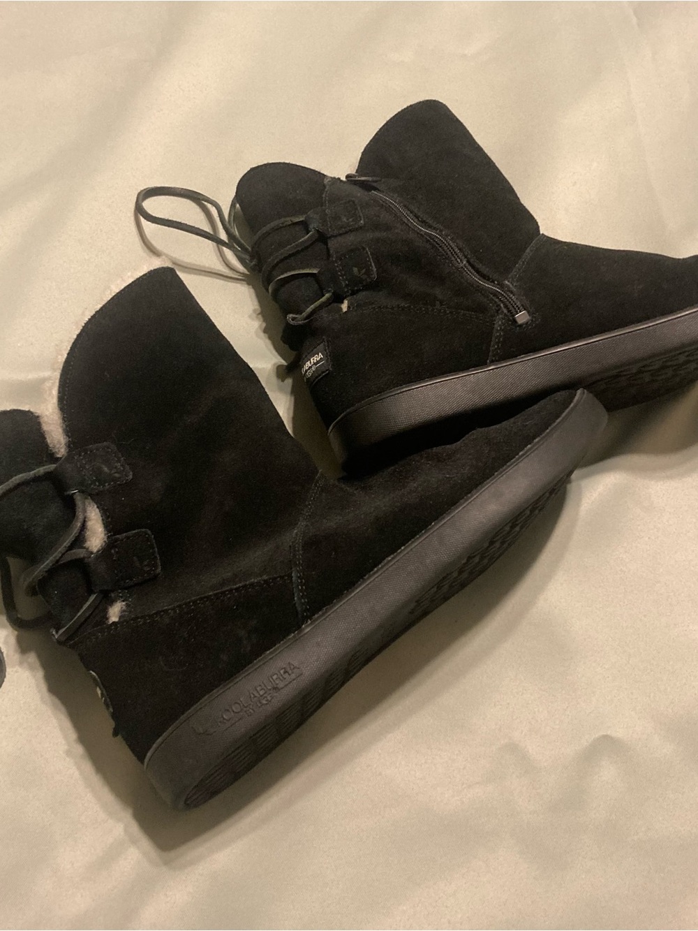 Kookaburra by Ugg Women’s Black Suede Winter Ankle Boots Size 8